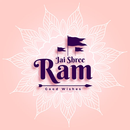 ram navami wishes card hindu festival backgroundのイラスト素材