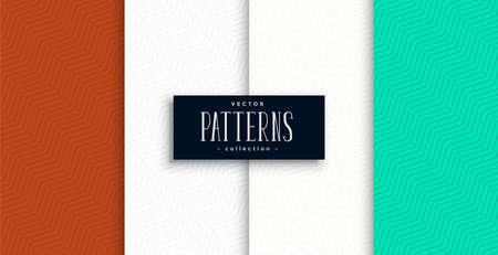 minimalist chevron pattern set of four