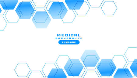 medical hexagonal shapes style backgroundのイラスト素材