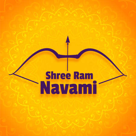 shree ram navami festival greeting designのイラスト素材
