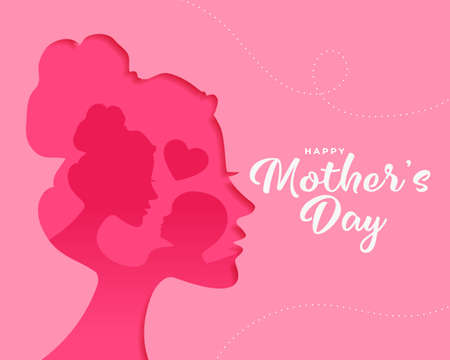 happy mothers day illustration wishes cardのイラスト素材