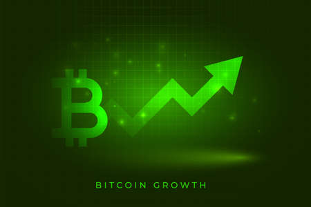 bitcoin success growth chart concept backgroundのイラスト素材