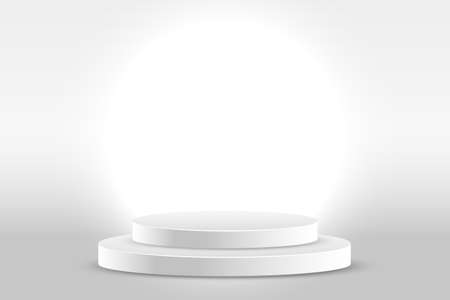 white studio background with product displayのイラスト素材