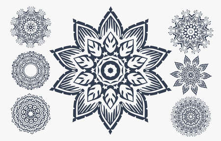 collection of mandala decoration setのイラスト素材
