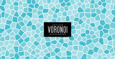 underwater tiles or bathroom wall blue voronoi pattern backgroundのイラスト素材
