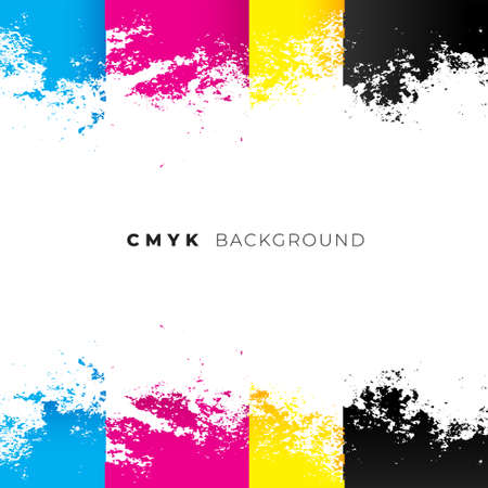 abstract cmyk watercolor background designのイラスト素材