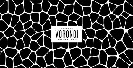 black and white voronoi pattern backgroundのイラスト素材