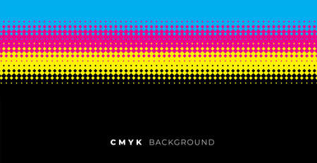 halftone background with cmyk colorsのイラスト素材