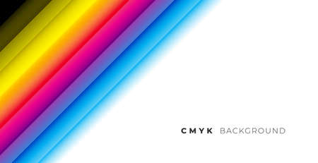 rainbow cmyk colors line stripe backgroundのイラスト素材