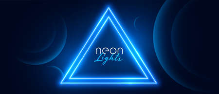 blue neon circle light frame banner designのイラスト素材
