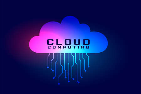 cloud computing background with tech linesのイラスト素材
