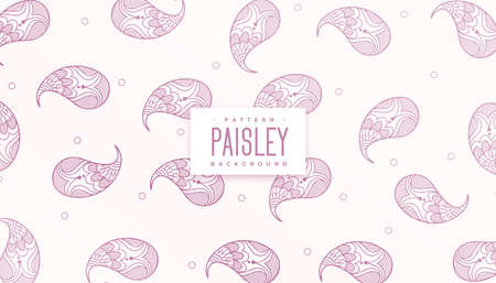 elegant henna paisley design patternのイラスト素材