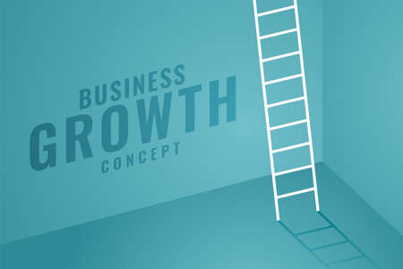 business concept growth background with ladder leaning towards the wallのイラスト素材