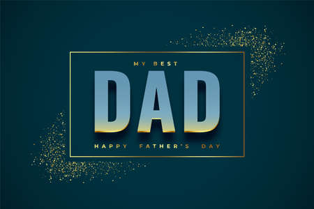 fathers day nice golden backgroundのイラスト素材