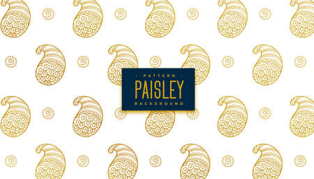 elegant golden paisley pattern backgroundのイラスト素材