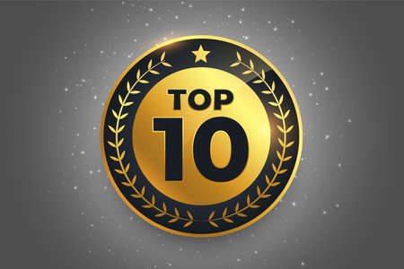 top 10 best award label golden badge symbol designのイラスト素材