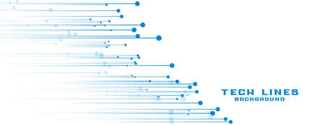abstract tech lines banner designのイラスト素材