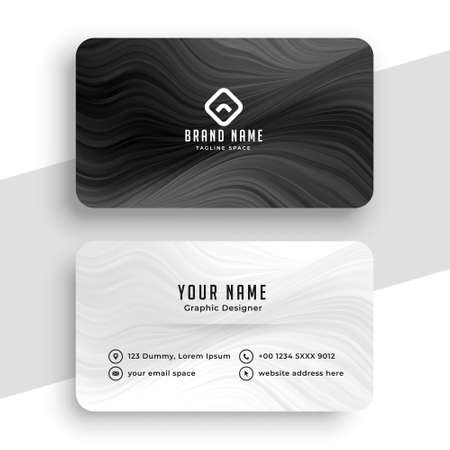 black and white business card for your brandのイラスト素材