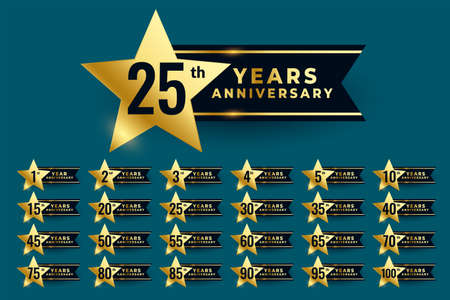 star labels for wedding anniversary