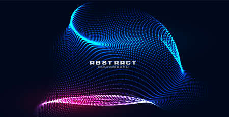 holographic particles mesh technology backgroundのイラスト素材