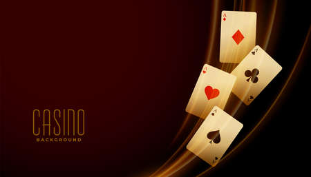 golden ace cards with light streak background