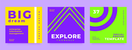 modern social media post banners templateのイラスト素材