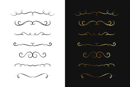 floral dividers elements collection designのイラスト素材