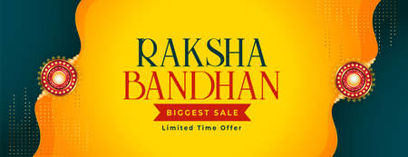 raksha bandhan beautiful sale banner designのイラスト素材