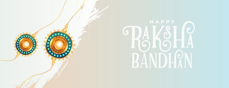 brother and sister festival of raksha bandhan wishes bannerのイラスト素材