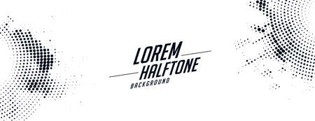 abstract white halftone banner textureのイラスト素材