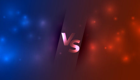 versus vs banner with glowing sparklesのイラスト素材
