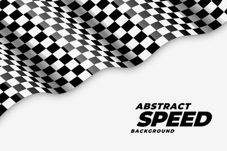 wavy checkered racing flag speed backgroundのイラスト素材