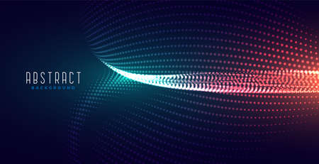 shiny digital glowing particles technology backgroundのイラスト素材