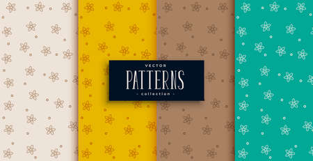 leaves pattern textures set of fourのイラスト素材