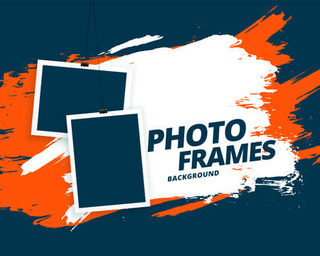 abstract grunge style photo frames background