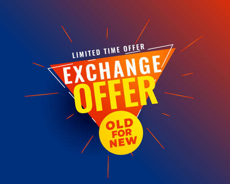 exchange old for new banner design template