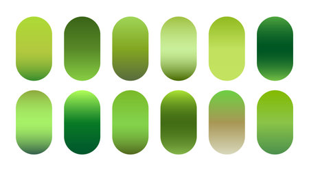 nature eco green gradient shades setのイラスト素材