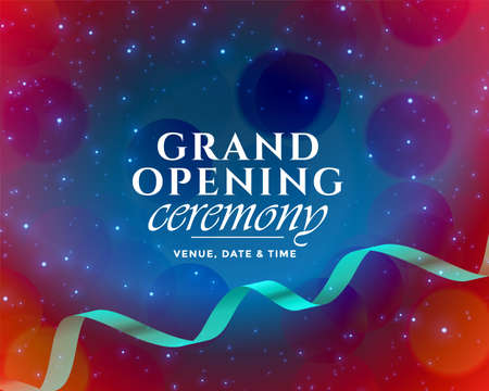 grand opening ceremony template designのイラスト素材