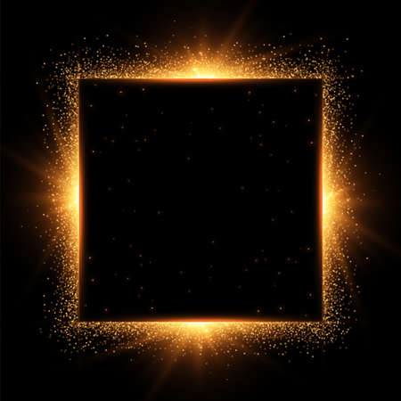 sparkles frame with text spaceのイラスト素材