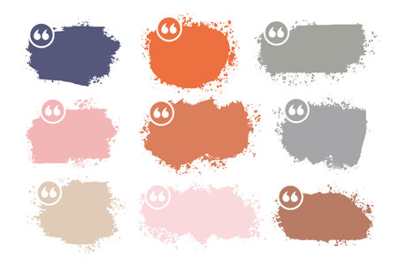 abstract grunge splatter quotation boxes collectionのイラスト素材