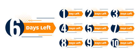 number of days left banner designのイラスト素材