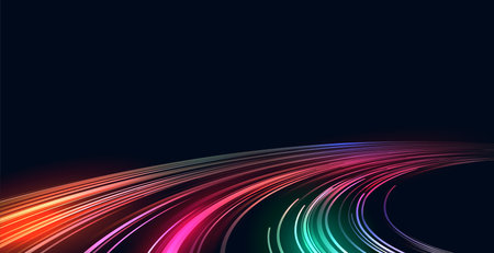 city light trails motion backgroundのイラスト素材