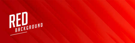 red wide banner with lines pattern design