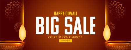 big sale diwali festival shiny web bannerのイラスト素材