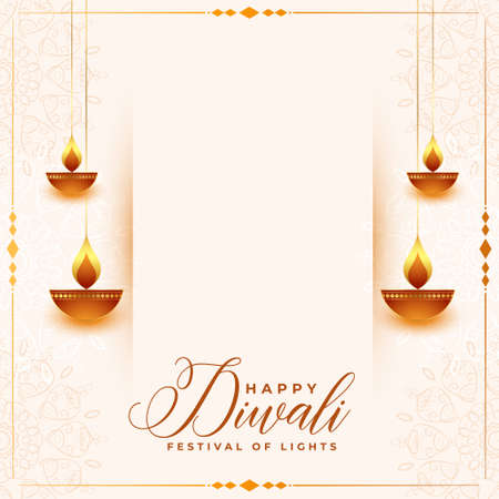 happy diwali decorative festival nice card designのイラスト素材