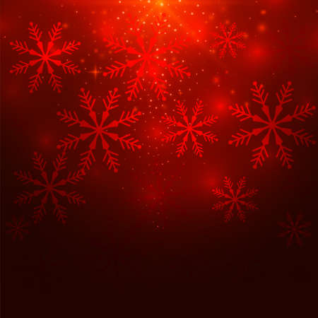 red glowing snowflakes christmas winters backgroundのイラスト素材