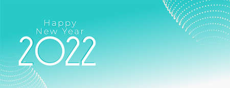 2022 happy new year sky blue banner designのイラスト素材