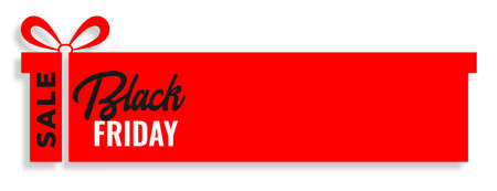 Black friday sale gift banner with text spaceのイラスト素材