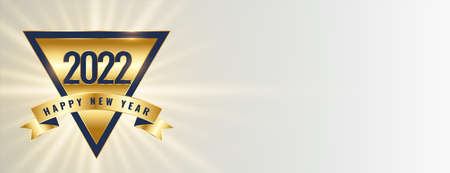 happy new year 2022 golden triangle banner designのイラスト素材