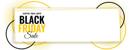 Black friday sale offer voucher banner with text spaceのイラスト素材